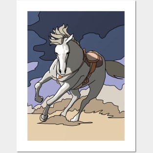 Allegro the Riding Horse Galloping Ahead Posters and Art